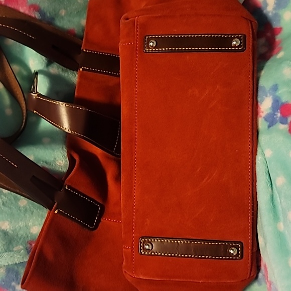 Dooney and Bourke Red Suede Bag - Picture 9 of 17